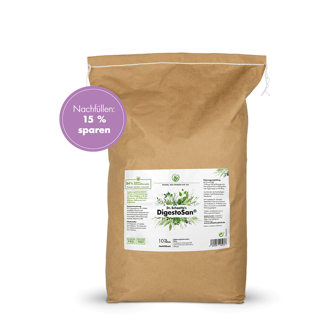 Dr. Schaette’s DigestoSan® 10 kg Pellets Sack mit Teaser