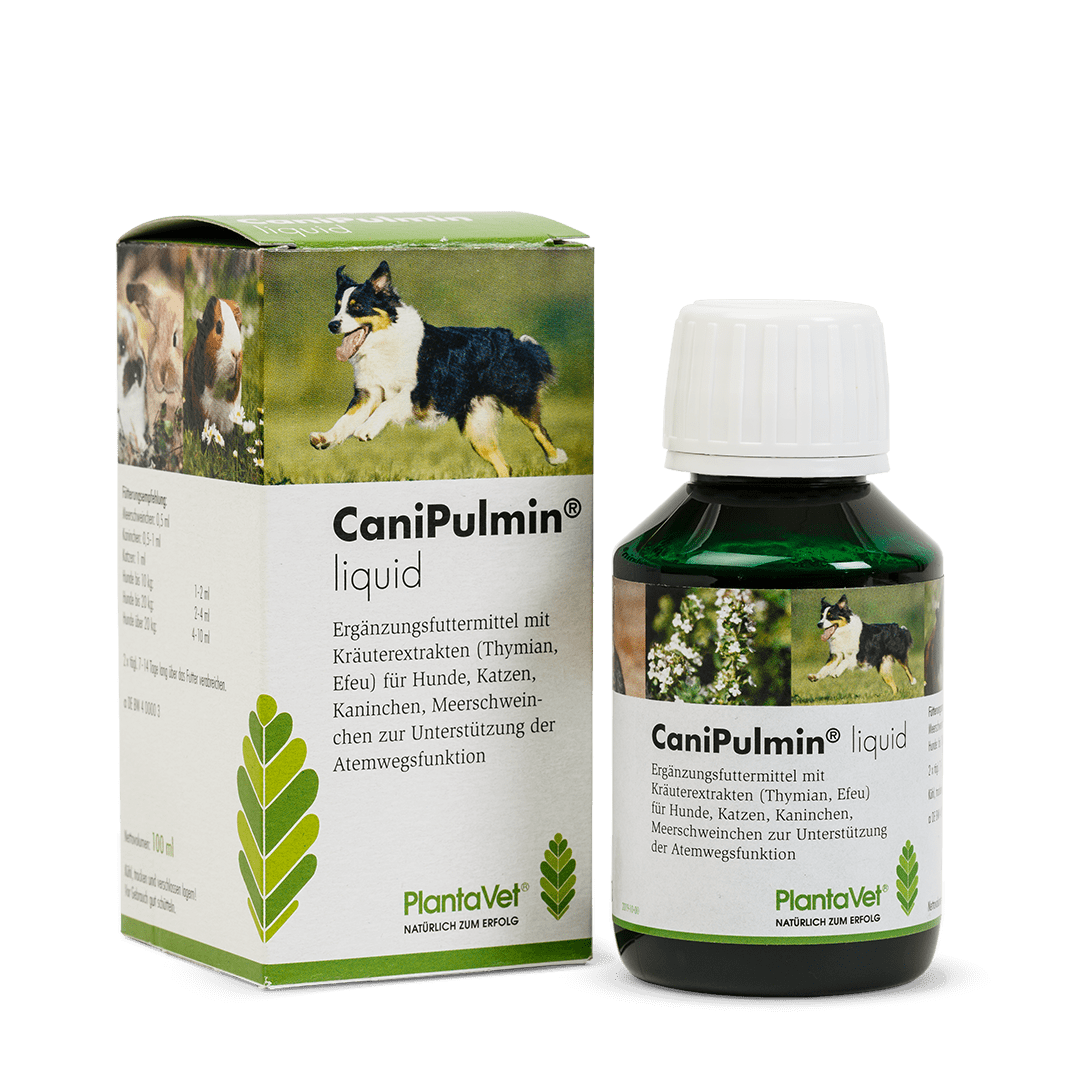 CaniPulmin® liquid - Verpackung mit Flasche 100 ml
